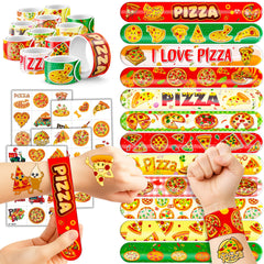 Tatouages pizza Cherisnowy pré-découpés, faciles à appliquer.