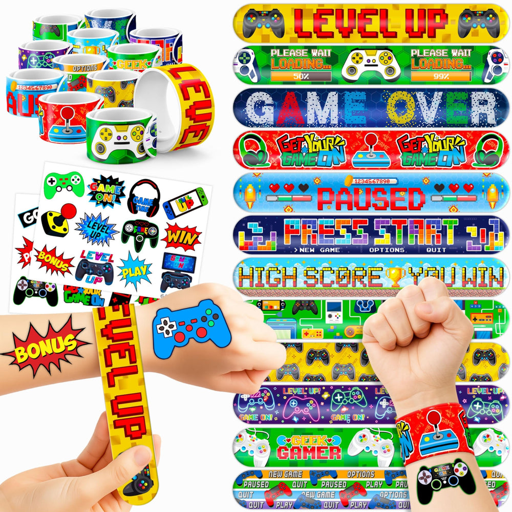 Tatouages temporaires Cherisnowy sur le thème jeu vidéo pour enfants