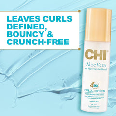 Gamme CHI Aloe Vera: brillance durable pour cheveux soyeux.