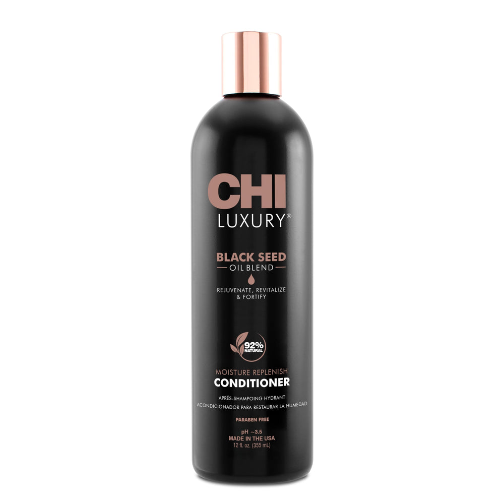 Chi Luxury huile de nigelle - bouteille, hydratation nourrissante pour cheveux.