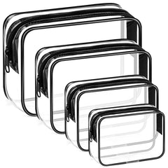 CHICAUP ensemble de quatre pochettes transparentes pour organiser vos essentiels.