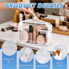 CHICAUP sac cosmétique transparent M idéal pour produits liquides