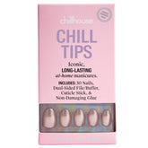 Chillhouse Raise a Glass Oval Tips en chrome champagne, allure festif rapide