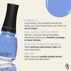 Application fluide Boho Blues pour résultat lisse et rapide.