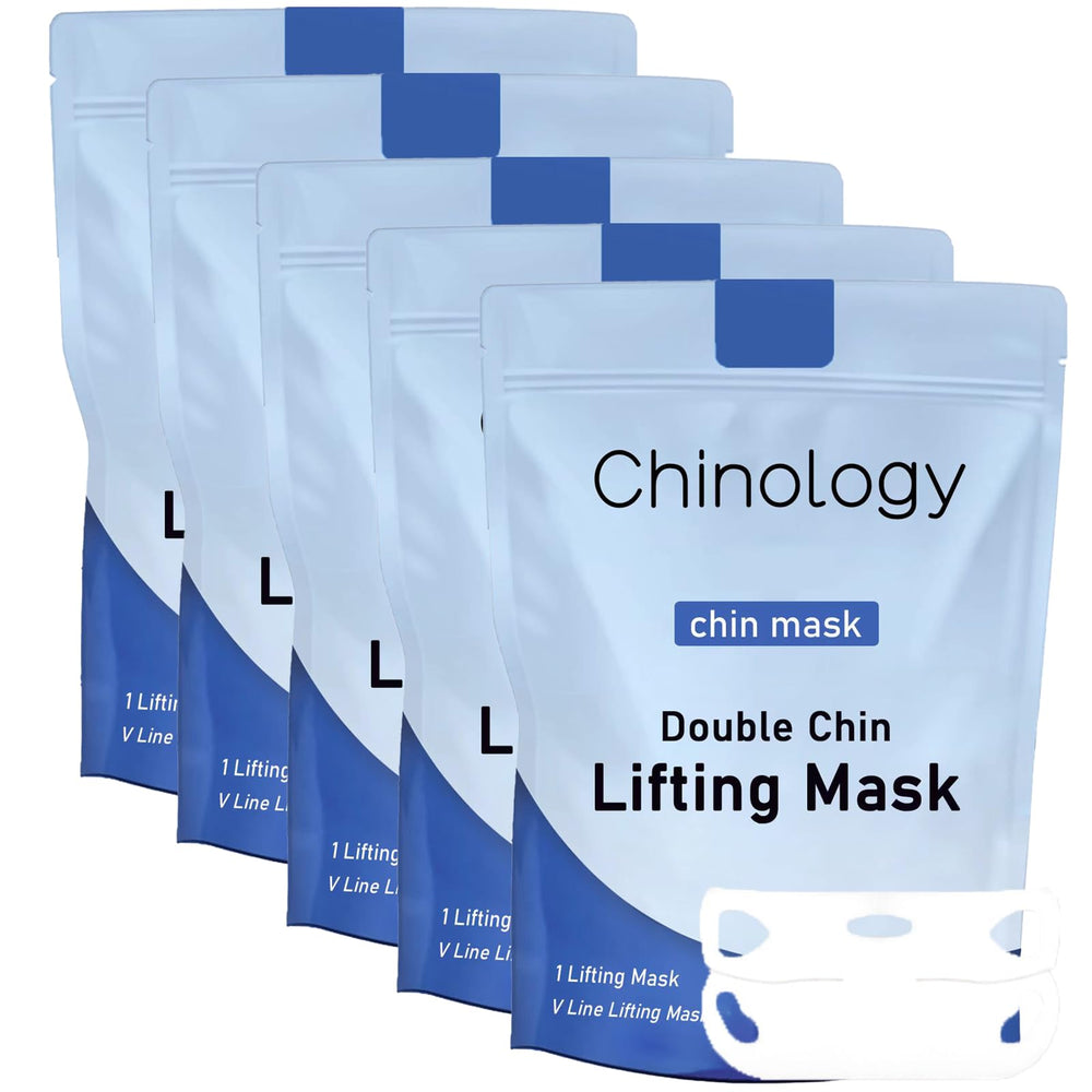 Chinology masque levage double menton, définition du contour et fermeté visibles.