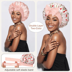 CHLINS bonnet satin bande élastique large assure un maintien stable