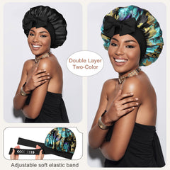 CHLINS bonnet satin-bande-elastique-large ajuste facilement sur différentes tailles.