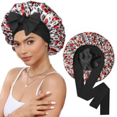 CHLINS bonnet satin dormeur double couche—protection nocturne des cheveux