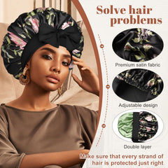 CHLINS bonnet satin pour diverses activités: soin du visage, spa, yoga.