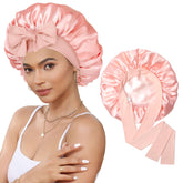 CHLINS bonnet satin pour dormir, protège les cheveux et l'hydratation nocturne