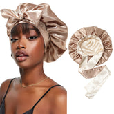 CHLINS bonnet satin-douceur: enveloppe nocturne qui réduit les frictions et protège les boucles.