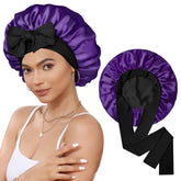 CHLINS bonnet satin nuit – maintien sûr des cheveux pendant le sommeil.