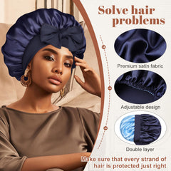 CHLINS bonnet satin utilisé au quotidien pour soins visage et cheveux