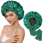 CHLINS satin bonnet avec bande élastique pour maintien nocturne sûr