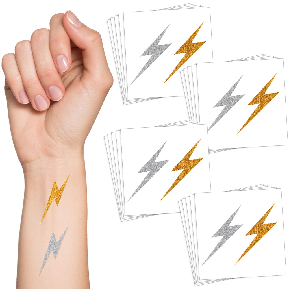 Tatouage foudre or Cholemy, éclat doré pour fêtes et sorties.