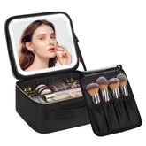 Chomeiu sac maquillage avec miroir LED prêt pour le voyage