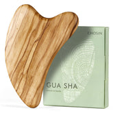 CHOSIN Gua Sha visage en bois d’olivier, massage doux pour peau sensible.