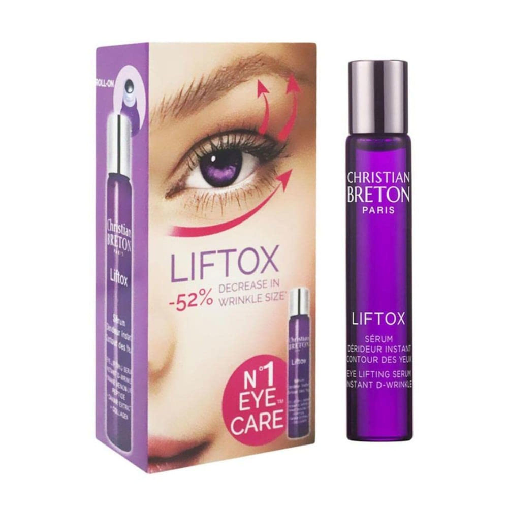 Christian Breton LIFTOX – Bouteille roll-on hydratante pour le contour des yeux, effet rafraîchissant.