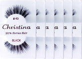 Christina cils 6 paquets ensemble noir naturel pour un regard quotidien