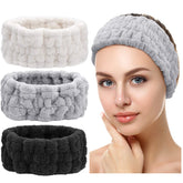 Chuangdi bandeau spa noir: ensemble pratique pour soins du visage