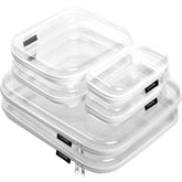 Étui transparent Chufa: aperçu rapide du contenu pour voyage et sécurité.