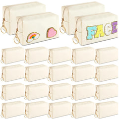 Chunful sac-maquillage beige: ensemble de 24 pièces pratique pour l'organisation du voyage.