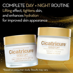 Coffret Cicatricure Gold Lift jour et nuit, routine anti‑âge pratique pour peau mature.