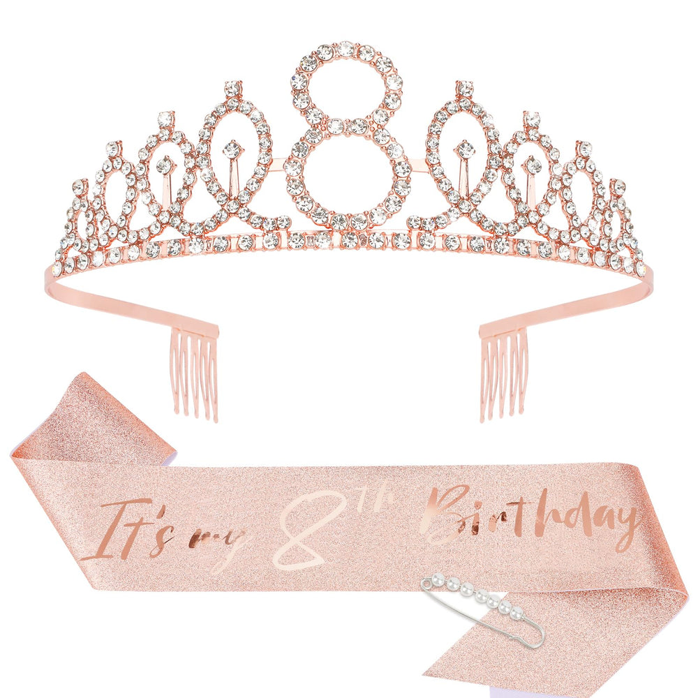 Couronne d'anniversaire CIEHER avec strass pour un look princesse.