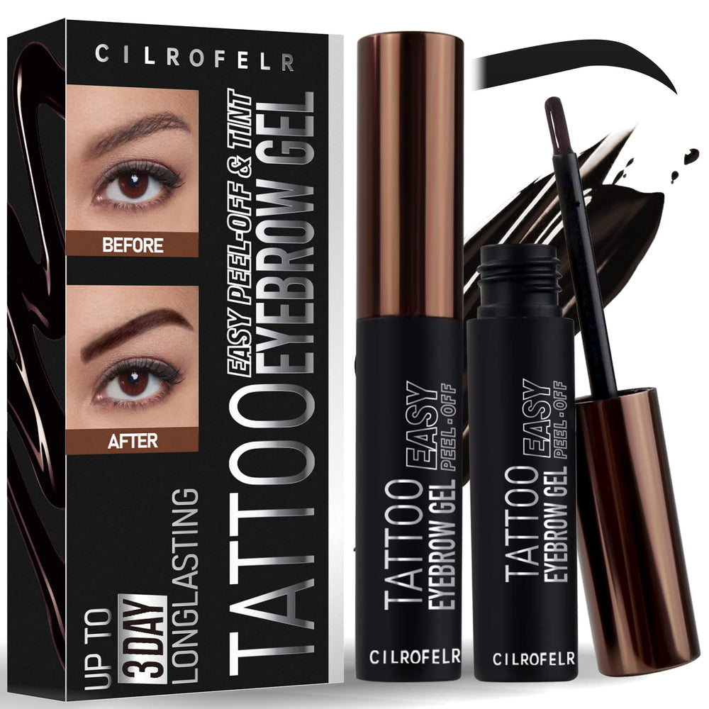 Cilrofelr Sourcils Gel Teint, brosse fine pour une application précise et durable.