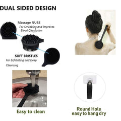 Cinlitek back-scrubber-ergonomique: design confortable et nettoyages du dos en profondeur.