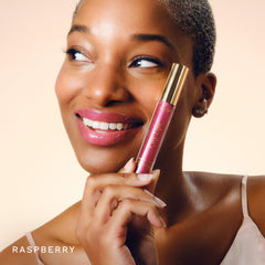 City Lips Raspberry – échantillon de texture et couleur rouge framboise