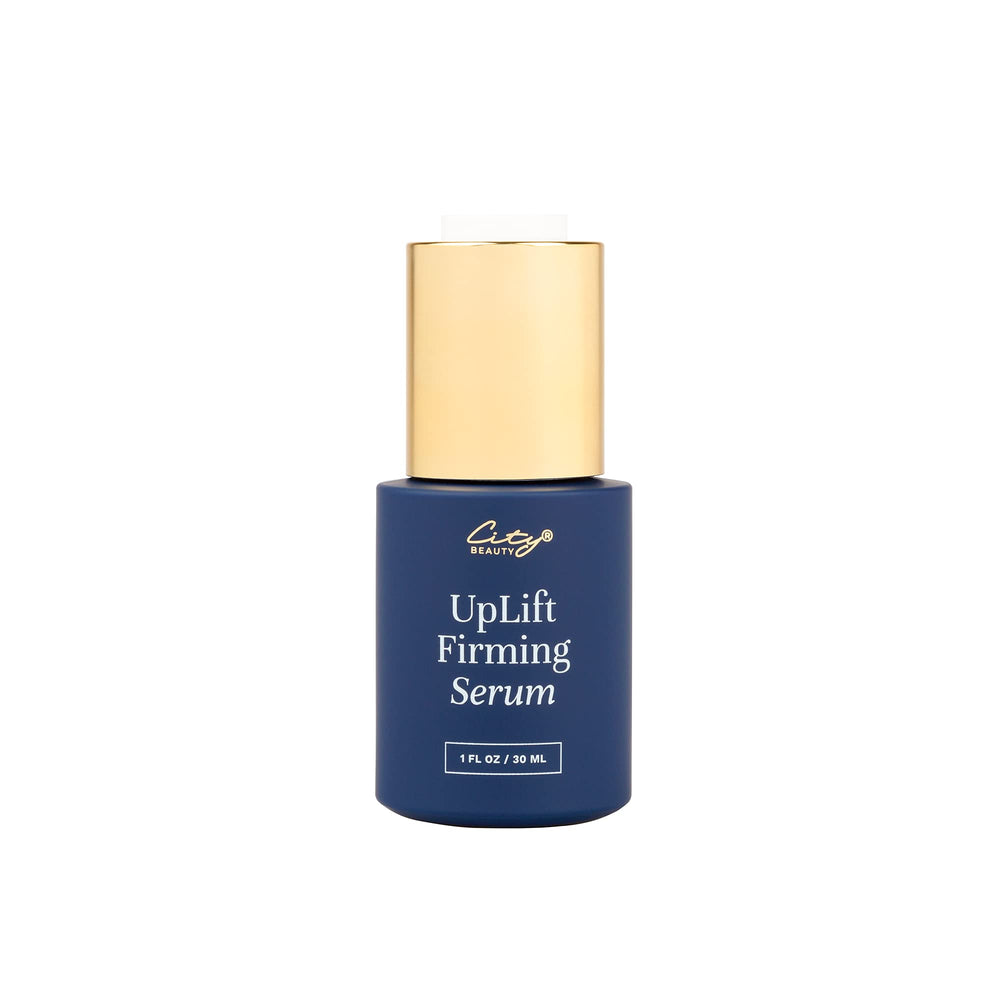 City Beauty UpLift Serum: bouteille montrant l'emballage et l'effet liftant potentiel.
