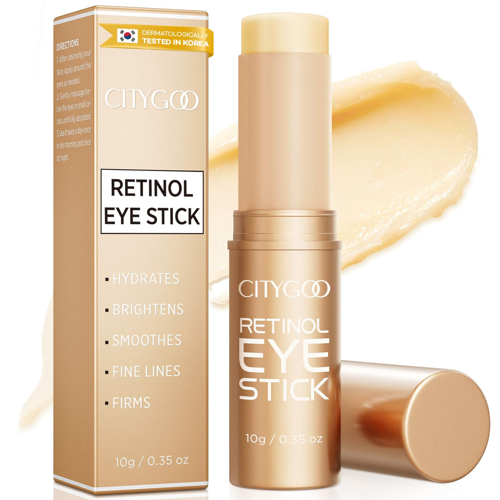 CITYGOO Retinol Eye Stick application close-up for quick under-eye hydration.