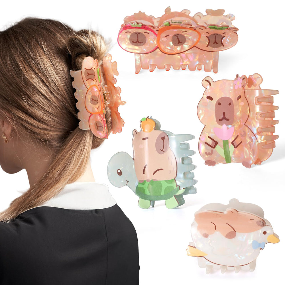 CiyvoLyeen capybara broches cheveux ensemble 4 pièces pour accessoiriser rapidement sa coiffure