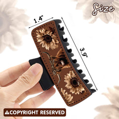 Pince CiyvoLyeen en cuir mat neutre, accessoire polyvalent au quotidien.