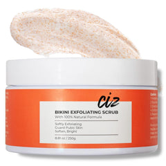 CIZ exfoliant bikini-zone avant-après prépare la peau pour l'épilation