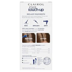Clairol application sur les racines montre une retouche précise.
