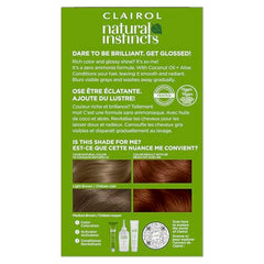 Clairol Natural Instincts: activateur et crème colorante pour une couleur homogène.