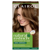 Clairol Natural Instincts 6G brun dore clair – couleur naturelle avec brillance durable.