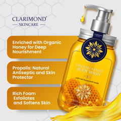 CLARIMOND Miel Bio — rayons de miel pour texture luxueuse et nourrissante.