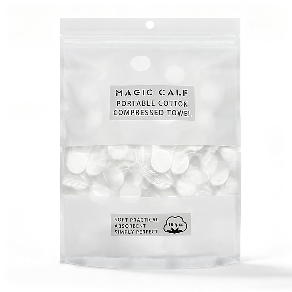 Classycoo lingettes comprimées 100 pièces, compactes et idéales pour le voyage.
