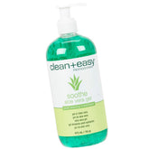 Clean + Easy: bouteille de gel aloe vera post-épilation pour apaiser la peau.