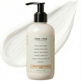 Clean and Kind Daily Moisturizing Lotion jar closeup showing rich hydration.