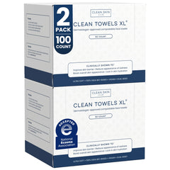 Clean Skin Club Clean Towels XL, emballage visible, pour démarrer une routine visage facile.