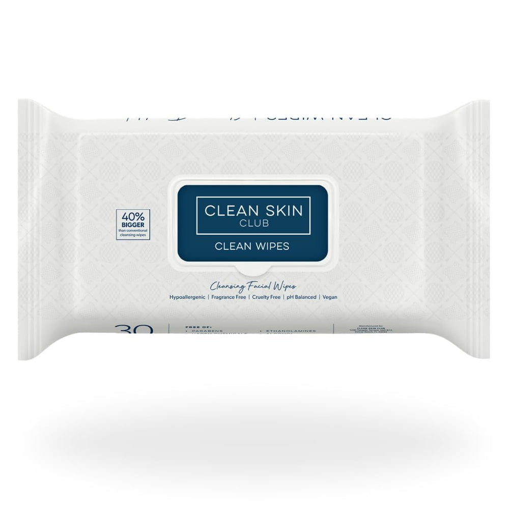 Lingette Clean Skin Club XL Premium grand format, démaquillante sans rinçage.