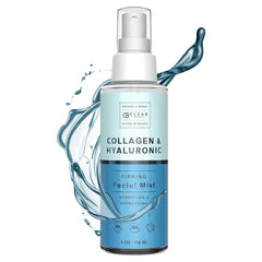 Clear Beauty brume visage hydrate intensément avec acide hyaluronique et collagene sur bouteille
