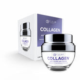 Clear Beauty Crème Jour Collagène: bocal montrant une hydratation riche.