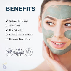 ClearLee poudre pierre ponce fin exfoliant corps, texture légère pour peau lisse.