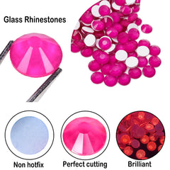 CLEKSPOYE brillance verre neon hotpink en gros plan, détails scintillants