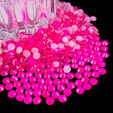 CLEKSPOYE paillettes verre flatback neon hotpink, ensemble éclatant pour créations et manucure